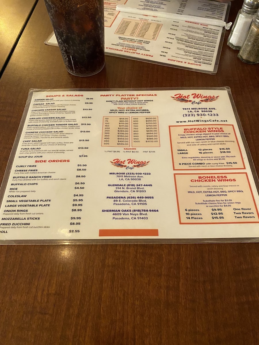 Hot Wings Cafe Menu - Image 5