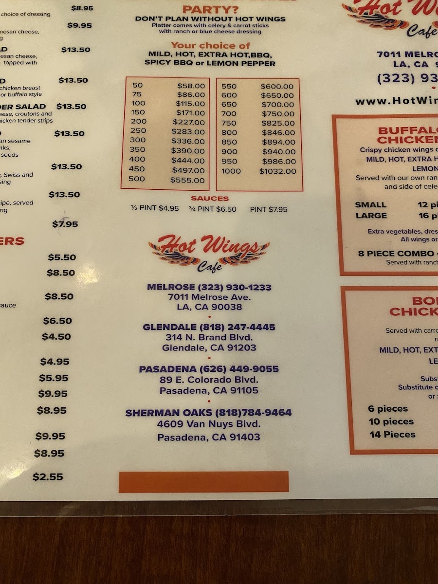 Hot Wings Cafe Menu - Image 6